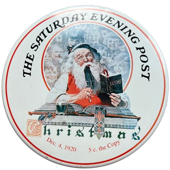 Saturday Evening Post Christmas Tin 1920 - Picture 1 of 6